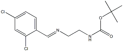 tert-butyl N-{2-[(2,4-dichlorobenzylidene)amino]ethyl}carbamate 结构式