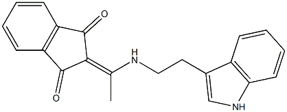 2-(1-{[2-(1H-indol-3-yl)ethyl]amino}ethylidene)-1H-indene-1,3(2H)-dione Structure