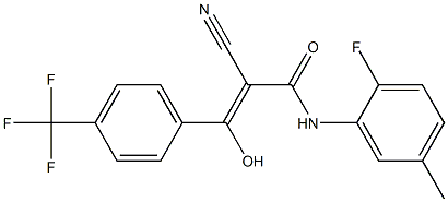(Z)-2-cyano-N-(2-fluoro-5-methylphenyl)-3-hydroxy-3-[4-(trifluoromethyl)phenyl]-2-propenamide