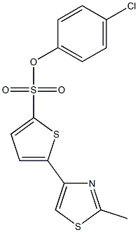 4-chlorophenyl 5-(2-methyl-1,3-thiazol-4-yl)thiophene-2-sulfonate Structure