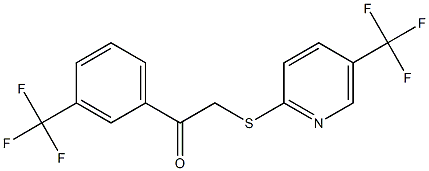 1-[3-(trifluoromethyl)phenyl]-2-{[5-(trifluoromethyl)-2-pyridyl]thio}ethan-1-one Structure