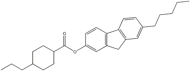 7-pentyl-9H-fluoren-2-yl 4-propylcyclohexane-1-carboxylate Struktur