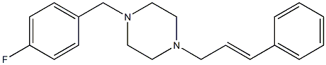 1-(4-fluorobenzyl)-4-[(E)-3-phenyl-2-propenyl]piperazine Struktur