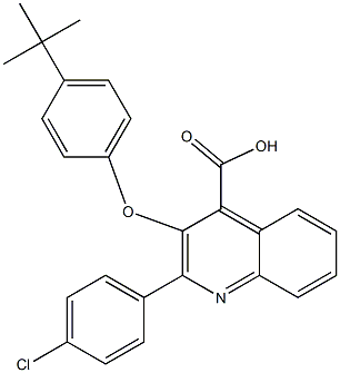 3-[4-(tert-butyl)phenoxy]-2-(4-chlorophenyl)-4-quinolinecarboxylic acid Structure
