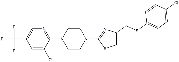 1-(4-{[(4-chlorophenyl)sulfanyl]methyl}-1,3-thiazol-2-yl)-4-[3-chloro-5-(trifluoromethyl)-2-pyridinyl]piperazine