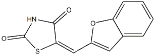 5-[(Z)-1-benzofuran-2-ylmethylidene]-1,3-thiazolane-2,4-dione Structure