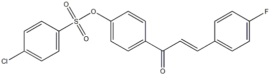 4-[(E)-3-(4-fluorophenyl)-2-propenoyl]phenyl 4-chlorobenzenesulfonate Struktur