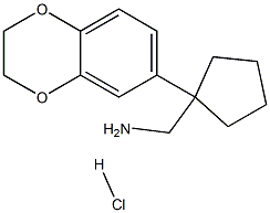 [1-(2,3-dihydro-1,4-benzodioxin-6-yl)cyclopentyl]methylamine hydrochloride Structure