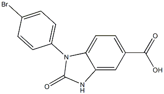 1-(4-bromophenyl)-2-oxo-2,3-dihydro-1H-1,3-benzodiazole-5-carboxylic acid Struktur