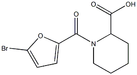 1-(5-bromo-2-furoyl)piperidine-2-carboxylic acid Structure