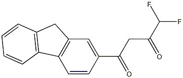 1-(9H-fluoren-2-yl)-4,4-difluorobutane-1,3-dione 结构式