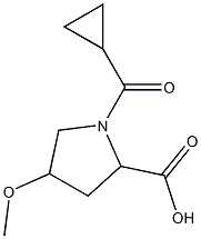 1-(cyclopropylcarbonyl)-4-methoxypyrrolidine-2-carboxylic acid Structure