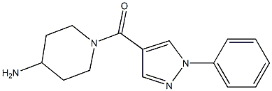 1-[(1-phenyl-1H-pyrazol-4-yl)carbonyl]piperidin-4-amine,,结构式