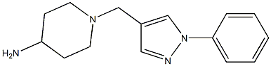 1-[(1-phenyl-1H-pyrazol-4-yl)methyl]piperidin-4-amine Struktur