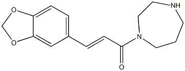 1-[(2E)-3-(1,3-benzodioxol-5-yl)prop-2-enoyl]-1,4-diazepane Struktur