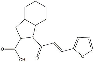 1-[(2E)-3-(2-furyl)prop-2-enoyl]octahydro-1H-indole-2-carboxylic acid Structure
