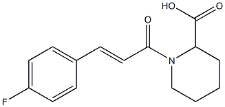 1-[(2E)-3-(4-fluorophenyl)prop-2-enoyl]piperidine-2-carboxylic acid Struktur