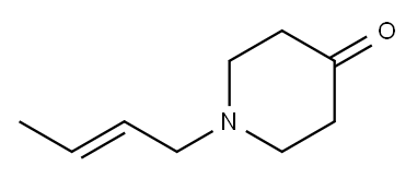 1-[(2E)-but-2-enyl]piperidin-4-one Struktur