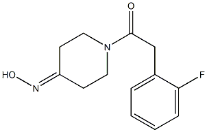 1-[(2-fluorophenyl)acetyl]piperidin-4-one oxime Struktur