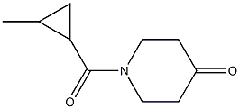 1-[(2-methylcyclopropyl)carbonyl]piperidin-4-one Structure
