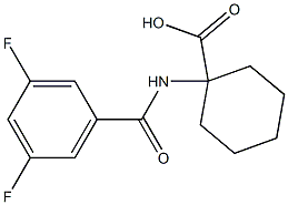 1-[(3,5-difluorobenzoyl)amino]cyclohexanecarboxylic acid Struktur