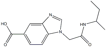 1-[(butan-2-ylcarbamoyl)methyl]-1H-1,3-benzodiazole-5-carboxylic acid Structure