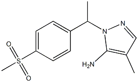 1-[1-(4-methanesulfonylphenyl)ethyl]-4-methyl-1H-pyrazol-5-amine Struktur