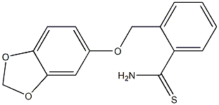 2-[(2H-1,3-benzodioxol-5-yloxy)methyl]benzene-1-carbothioamide Structure