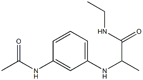 2-[(3-acetamidophenyl)amino]-N-ethylpropanamide Structure