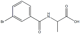 2-[(3-bromobenzoyl)amino]propanoic acid Struktur