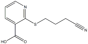 2-[(3-cyanopropyl)sulfanyl]pyridine-3-carboxylic acid Structure