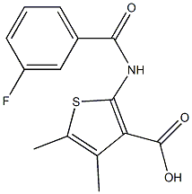 2-[(3-fluorobenzoyl)amino]-4,5-dimethylthiophene-3-carboxylic acid Structure