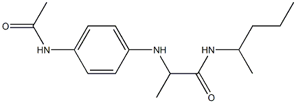 2-[(4-acetamidophenyl)amino]-N-(pentan-2-yl)propanamide Struktur