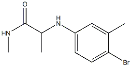 2-[(4-bromo-3-methylphenyl)amino]-N-methylpropanamide Struktur