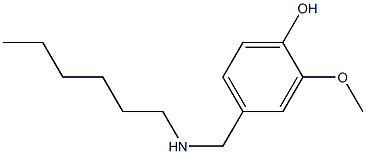 4-[(hexylamino)methyl]-2-methoxyphenol 结构式