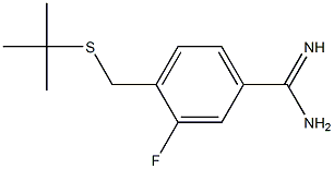 4-[(tert-butylsulfanyl)methyl]-3-fluorobenzene-1-carboximidamide Structure