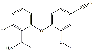 4-[2-(1-aminoethyl)-3-fluorophenoxy]-3-methoxybenzonitrile,,结构式
