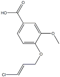 4-{[(2E)-3-chloroprop-2-enyl]oxy}-3-methoxybenzoic acid Struktur