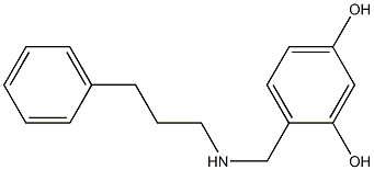 4-{[(3-phenylpropyl)amino]methyl}benzene-1,3-diol Structure