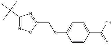 4-{[(3-tert-butyl-1,2,4-oxadiazol-5-yl)methyl]thio}benzoic acid Structure