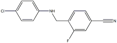 4-{[(4-chlorophenyl)amino]methyl}-3-fluorobenzonitrile Struktur