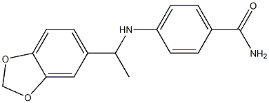 4-{[1-(2H-1,3-benzodioxol-5-yl)ethyl]amino}benzamide Structure