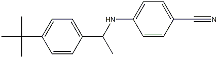 4-{[1-(4-tert-butylphenyl)ethyl]amino}benzonitrile Struktur