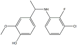 4-{1-[(3-chloro-2-fluorophenyl)amino]ethyl}-2-methoxyphenol Struktur