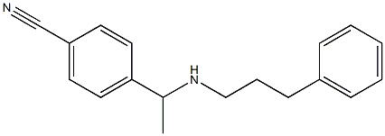 4-{1-[(3-phenylpropyl)amino]ethyl}benzonitrile Structure