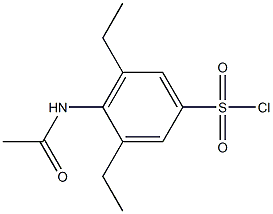 4-acetamido-3,5-diethylbenzene-1-sulfonyl chloride Struktur