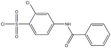 4-benzamido-2-chlorobenzene-1-sulfonyl chloride Structure
