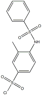 4-benzenesulfonamido-3-methylbenzene-1-sulfonyl chloride 化学構造式
