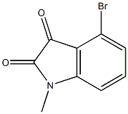 1-メチル-4-ブロモインドリン-2,3-ジオン 化学構造式