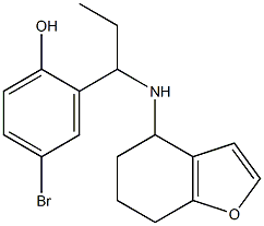 4-bromo-2-[1-(4,5,6,7-tetrahydro-1-benzofuran-4-ylamino)propyl]phenol Structure